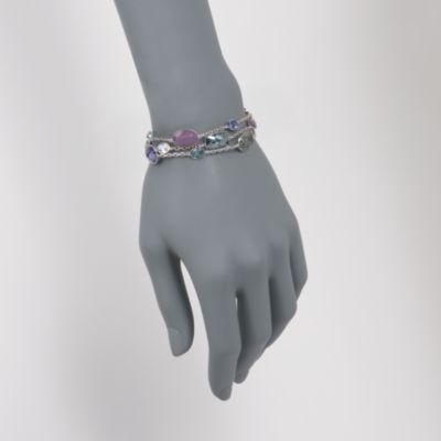 Swarovski Crystal "Pamela" Multicolored Crystal Bracelet. 6.25" &mdash; Alt Image 2