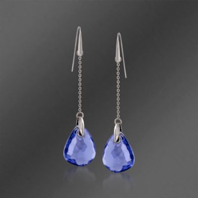 Swarovski Crystal Mini "Parallele" Dangle Earrings &mdash; Alt Image 1