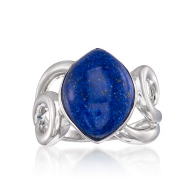 Marquise Lapis Ring In Sterling Silver. Size 6 &mdash; Alt Image 1