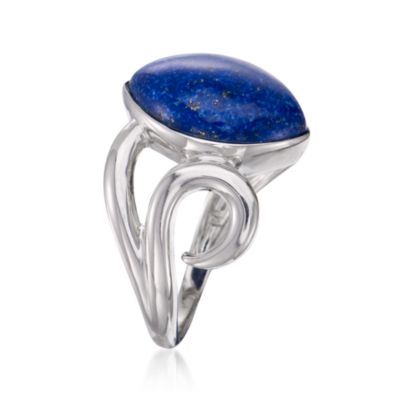 Marquise Lapis Ring In Sterling Silver. Size 6 &mdash; Alt Image 3