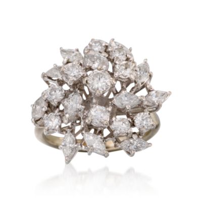 C. 1970 Vintage 1.90 ct. t.w. Diamond Ring in 18kt White Gold Size 4.5 &mdash; Alt Image 1
