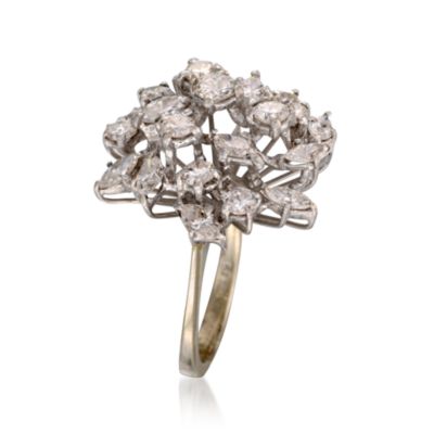 C. 1970 Vintage 1.90 ct. t.w. Diamond Ring in 18kt White Gold Size 4.5 &mdash; Alt Image 3