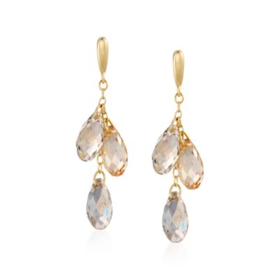 Swarovski Crystal "Lagoon" Drop Earrings &mdash; Alt Image 1