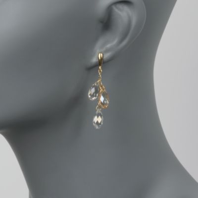 Swarovski Crystal "Lagoon" Drop Earrings &mdash; Alt Image 2