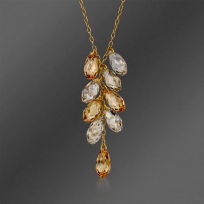 Swarovski Crystal "Lagoon" Drop Necklace  &mdash; Alt Image 1