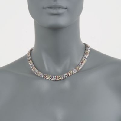 18.80 ct. t.w. Multi-Gemstone Necklace in Sterling Silver &mdash; Alt Image 2