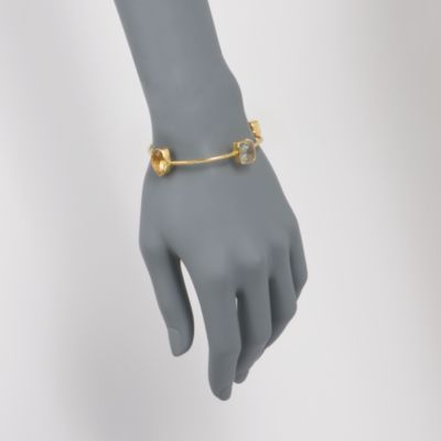 14.15 ct. t.w. Multi-Gem Station Bangle Bracelet In Vermeil &mdash; Alt Image 2