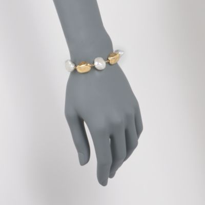 Keshi Pearl Bracelet in Stainless and 18kt Over Sterling &mdash; Alt Image 2