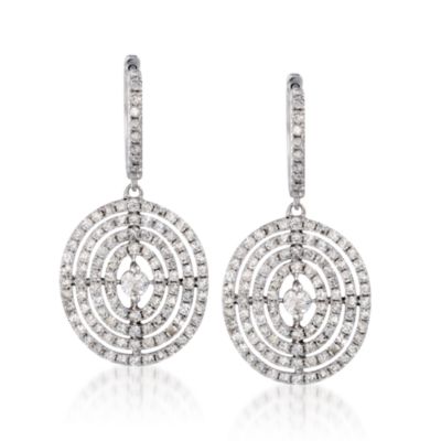 2.15 ct. t.w. Diamond Drop Earrings in 14kt White Gold. Drop Earrings &mdash; Alt Image 1