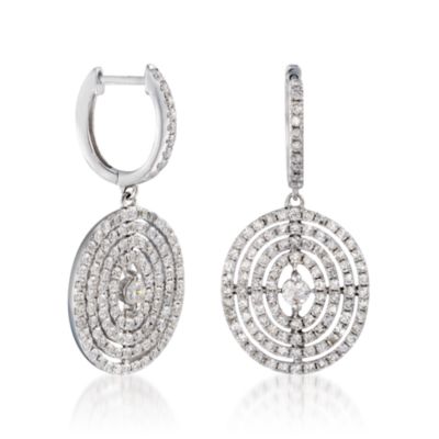 2.15 ct. t.w. Diamond Drop Earrings in 14kt White Gold. Drop Earrings &mdash; Alt Image 3