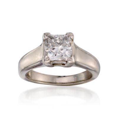 C. 2000 Vintage 1.70 Carat Diamond Solitaire Engagement Ring in Platinum. Size 5 &mdash; Alt Image 1