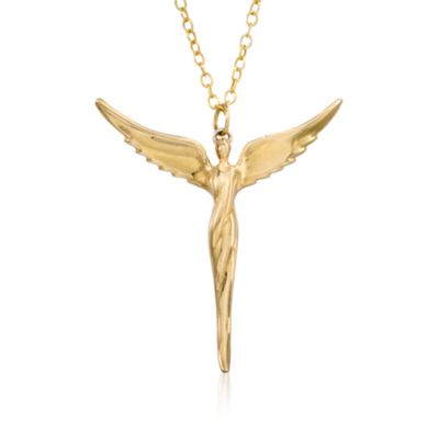 Vermeil Lavaggi Angel Pendant Necklace. 18" &mdash; Alt Image 1