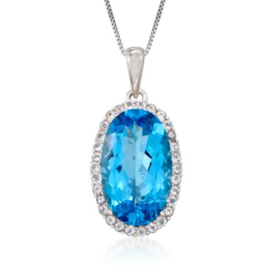 14.95 ct. t.w. Topaz Pendant Necklace In Sterling Silver 18" &mdash; Alt Image 1