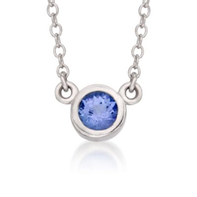.25 Carat Tanzanite Necklace in Sterling Silver. 16" &mdash; Alt Image 1