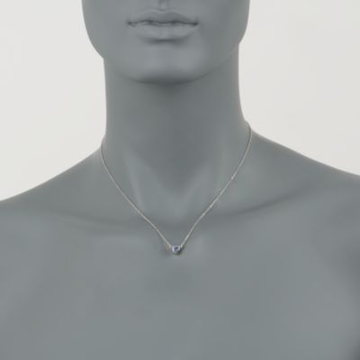 .25 Carat Tanzanite Necklace in Sterling Silver. 16" &mdash; Alt Image 2