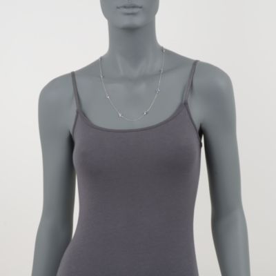 2.50 ct. t.w. Tanzanite Station Necklace in Sterling Silver 24" &mdash; Alt Image 2