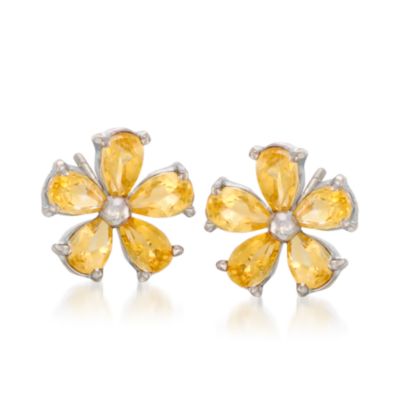 10.35 ct. t.w. Gemstone Flower Earring Set in Sterling Silve &mdash; Alt Image 7