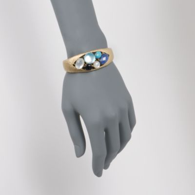 Multi-Gem Doublet Cuff Bracelet in Vermeil. 8" &mdash; Alt Image 2