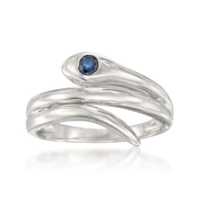 .10 ct. t.w. Sapphire Snake Ring in Sterling Silver &mdash; Alt Image 1