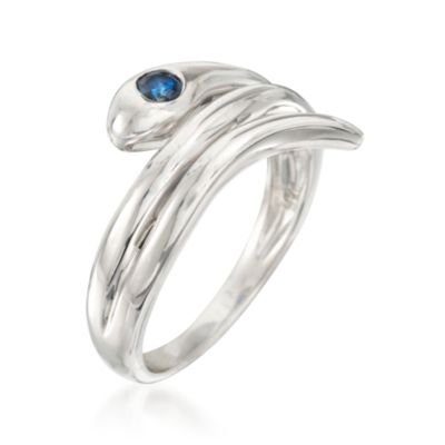 .10 ct. t.w. Sapphire Snake Ring in Sterling Silver &mdash; Alt Image 3