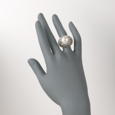 15mm Cultured Mabe Pearl Ring in Sterling Silver &mdash; Alt Image 2