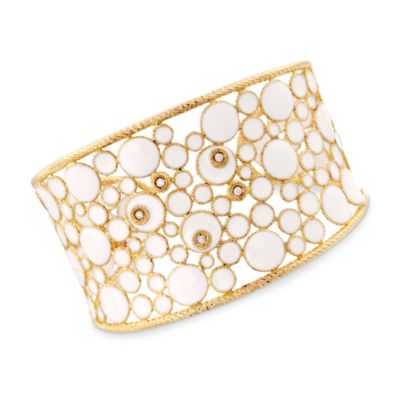 Roberto Coin "Bollicine" .11 ct. t.w. Diamond Bracelet in 18kt Yellow Gold. 7" &mdash; Alt Image 1