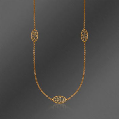 Roberto Coin "Bollicine" 18kt Yellow Gold Necklace. 37" &mdash; Alt Image 1