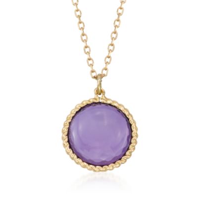Roberto Coin 9.50 Carat "Ipanema" Amethyst Pendant Necklace in 18kt Yellow Gold. 18" &mdash; Alt Image 1