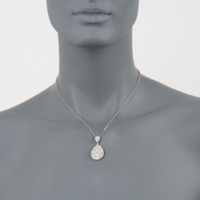 1.75 ct. t.w. Diamond Teardrop Pendant Necklace in 14kt White Gold. 16" &mdash; Alt Image 2