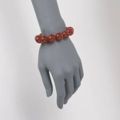 Carnelian Bead Stretch Bracelet &mdash; Alt Image 2