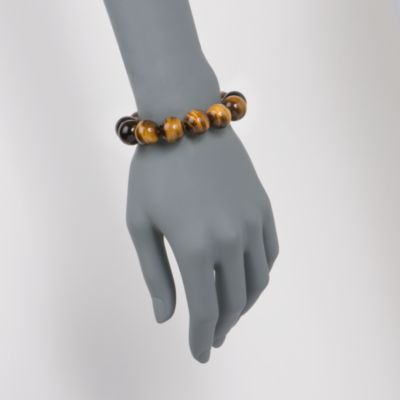 Tiger's Eye Beaded Stretch Bracelet &mdash; Alt Image 2