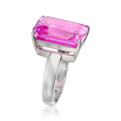 12.00 Carat Pink Topaz Ring in Sterling Silver &mdash; Alt Image 3