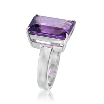 9.60 Carat Amethyst Ring in Sterling Silver &mdash; Alt Image 3