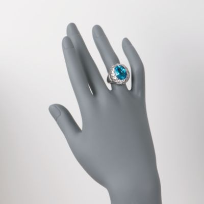 10.00 Carat London Blue Topaz Ring in Sterling Silver &mdash; Alt Image 2
