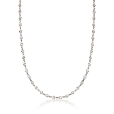 1.30 ct. t.w. Diamond Station Necklace In 14kt White Gold &mdash; Alt Image 1