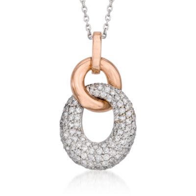 1.60 ct. t.w. Diamond Link Necklace In 14kt Two-Tone Gold &mdash; Alt Image 1