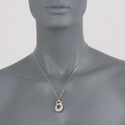 1.60 ct. t.w. Diamond Link Necklace In 14kt Two-Tone Gold &mdash; Alt Image 2