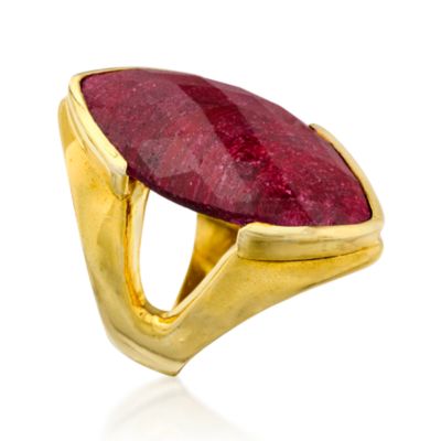 30.00 ct. t.w. Ruby Ring in 18kt Over Sterling &mdash; Alt Image 3