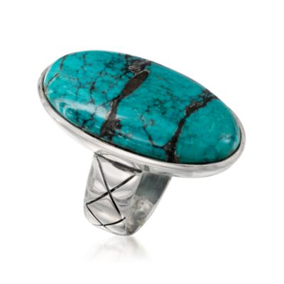 Turquoise Ring in Sterling Silver &mdash; Alt Image 3