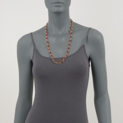 115.00 ct. t.w. Ruby Beaded Necklace in Vermeil. 25" &mdash; Alt Image 2