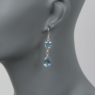 12.00 ct. t.w. Topaz Drop Earrings in Sterling Silver &mdash; Alt Image 2