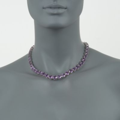 45.00 ct. t.w. Amethyst Necklace in Sterling Silver. 17" &mdash; Alt Image 2