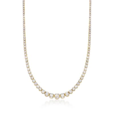 10.00 ct. t.w. Graduated Diamond Necklace In 14kt Yellow Gold &mdash; Alt Image 1
