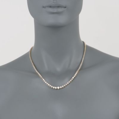 8.00 ct. t.w. Graduated Diamond Necklace in 14kt Yellow Gold &mdash; Alt Image 2