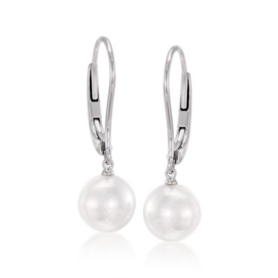 Mikimoto 7mm Akoya Pearl Earrings in 18kt White Gold &mdash; Alt Image 1