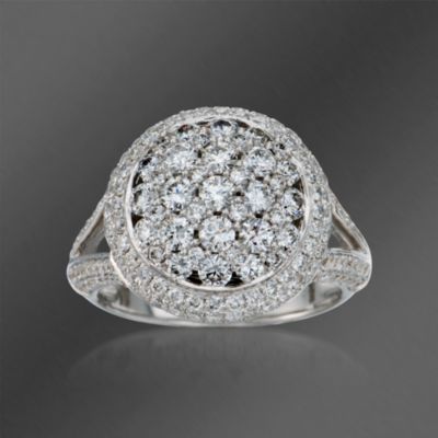 Gregg Ruth 2.00 ct. t.w. Pave Diamond Dome Ring in 18kt White Gold. Size 6.5 &mdash; Alt Image 1