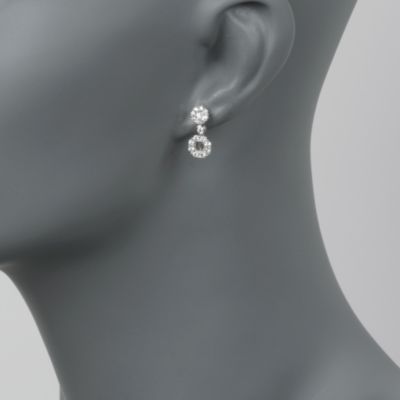 Gregg Ruth 1.05 ct. t.w. Diamond Double Drop Earrings in 18kt White Gold &mdash; Alt Image 2