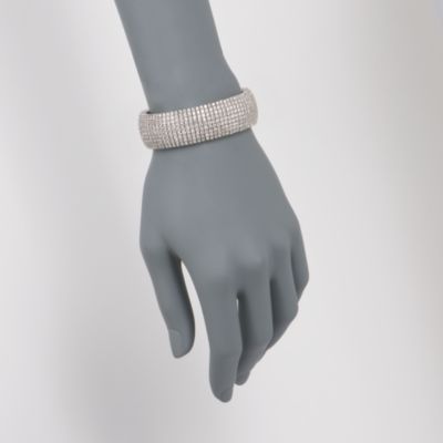 21.05 ct. t.w. Multi-Row Diamond Cuff Bracelet in 18kt White Gold. 7" &mdash; Alt Image 2