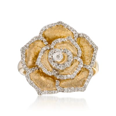 .20 ct. t.w. Diamond Floral Ring In Two-Tone &mdash; Alt Image 1