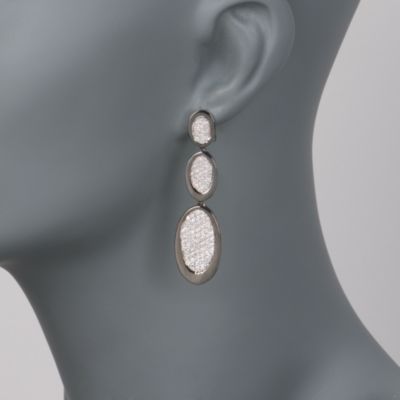 2.75 ct. t.w. CZ Drop Earrings in Sterling Silver &mdash; Alt Image 2